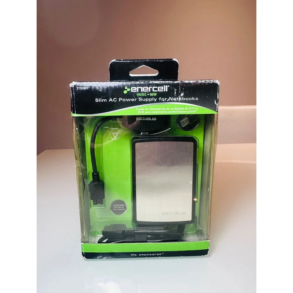 Enercell 90W Slim AC Universal Laptop Power Supply 19V 2730691 with 8 Tips USB